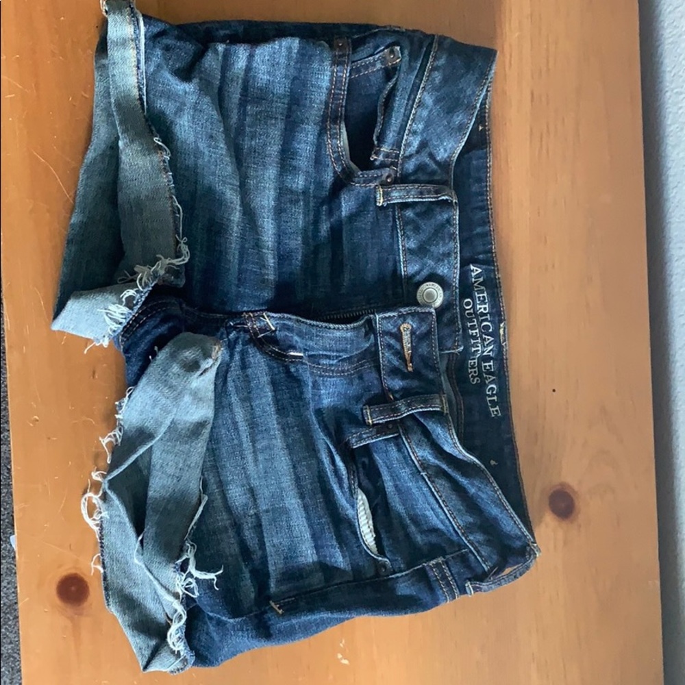Super stretchy American eagle blue jean shorts